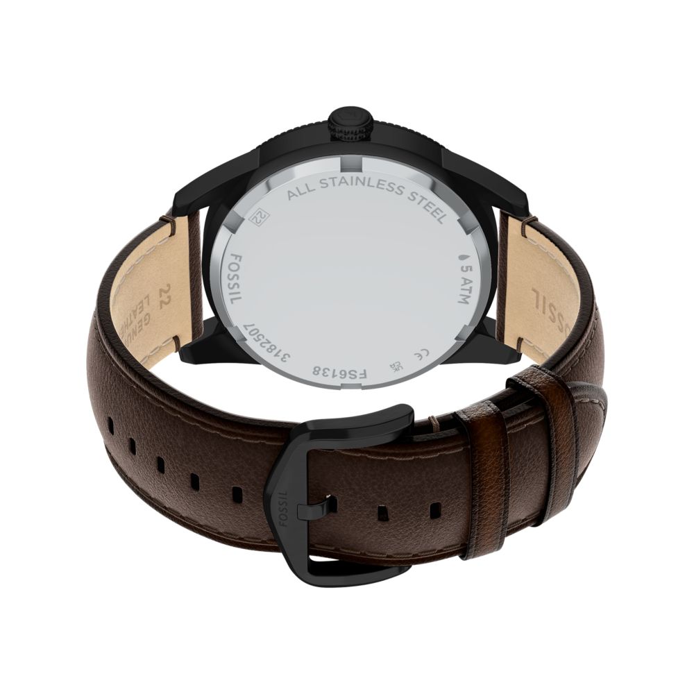 Fossil Pearson 42mm Multifunction Brown Leather Watch - FS6138 (5)