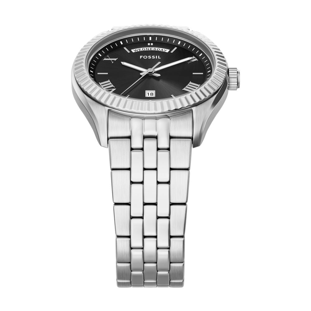 Fossil Campbell 42mm Three-Hand Day-Date Stainless Steel Watch - FS6139 (4)