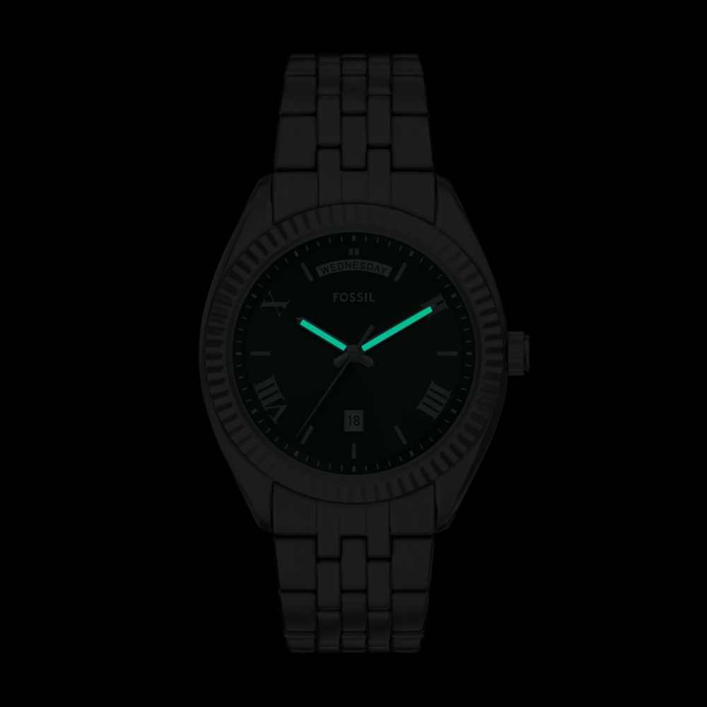 Fossil Campbell 42mm Three-Hand Day-Date Stainless Steel Watch - FS6139 (6)