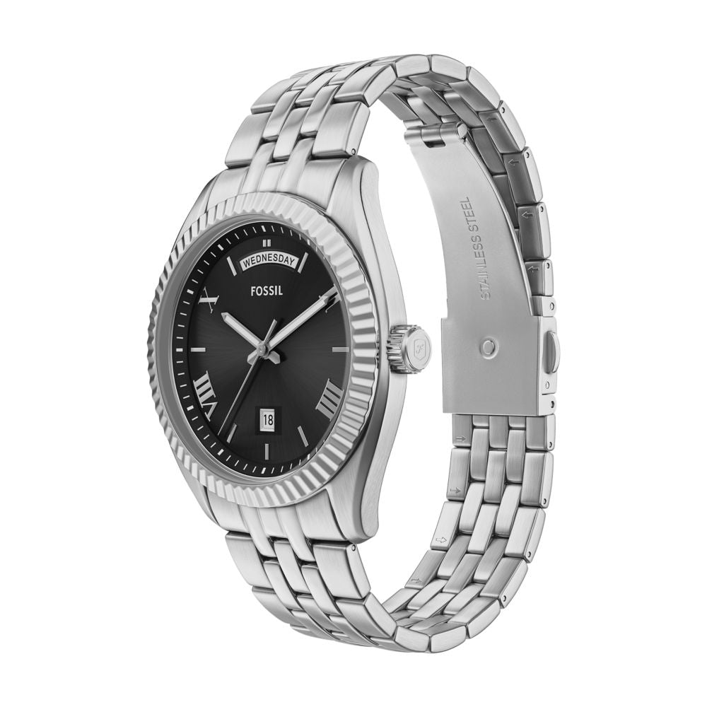 Fossil Campbell 42mm Three-Hand Day-Date Stainless Steel Watch - FS6139 (5)
