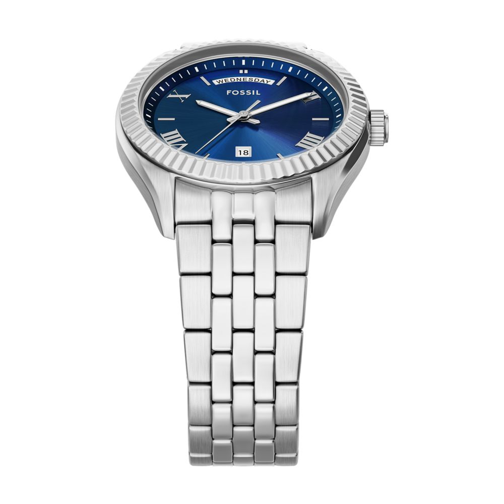 Fossil Campbell 42mm Three-Hand Day-Date Stainless Steel Watch - FS6140 (4)