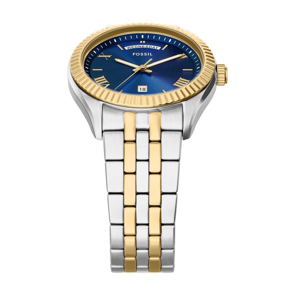 Fossil Campbell 42mm Three-Hand Day-Date Two-Tone Stainless Steel Watch - FS6141 (4)