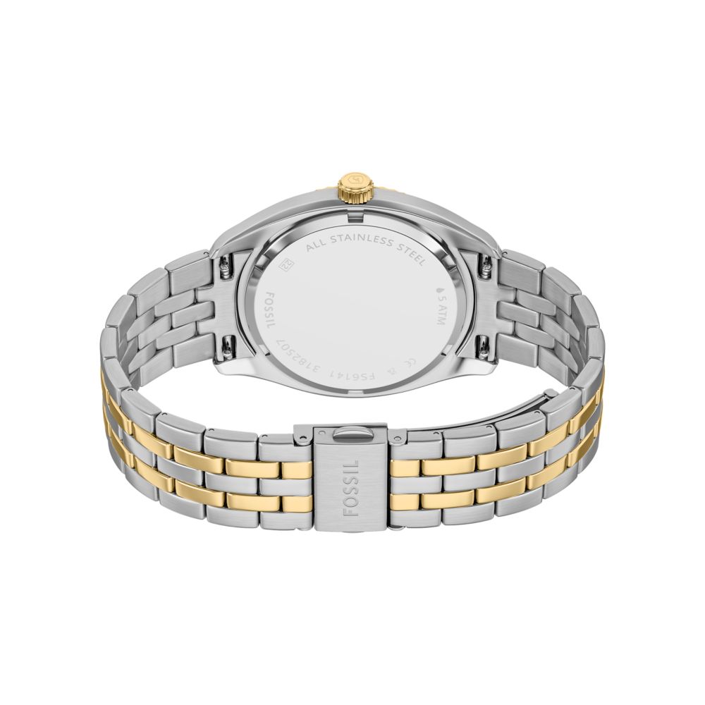 Fossil Campbell 42mm Three-Hand Day-Date Two-Tone Stainless Steel Watch - FS6141 (3)