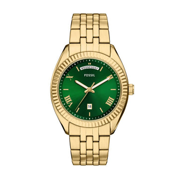Fossil Campbell 42mm Three-Hand Day-Date Gold-Tone Stainless Steel Watch - FS6142