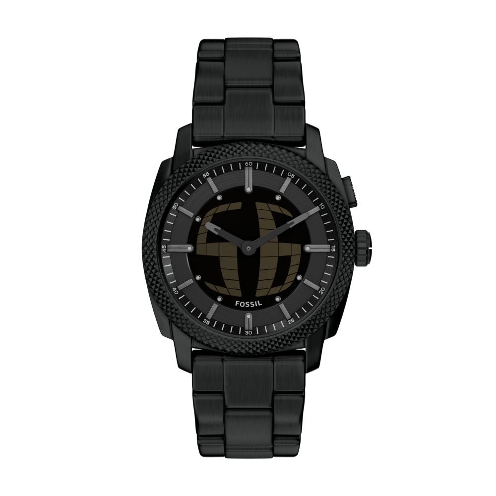 Fossil Machine Big Tic 41mm Black Stainless Steel Watch - FS6156