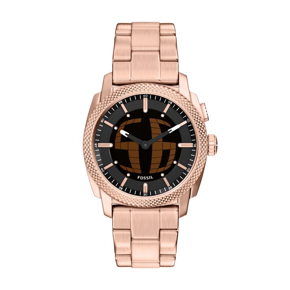 Fossil Machine Big Tic 41mm Rose Gold-Tone Stainless Steel Watch - FS6158
