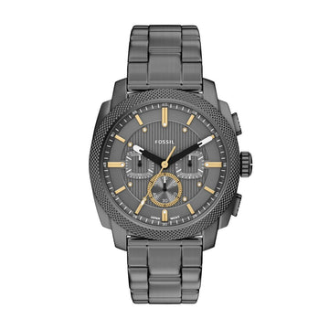 Fossil Machine 44mm Chronograph Smoke Stainless Steel Watch - FS6160