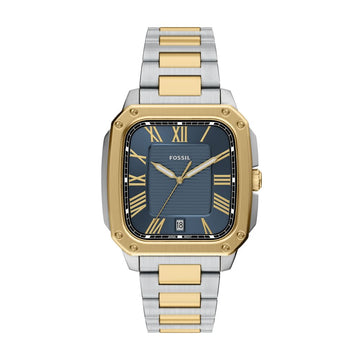 Fossil Crosby 42mm Three-Hand Date Two-Tone Stainless Steel Watch - FS6161
