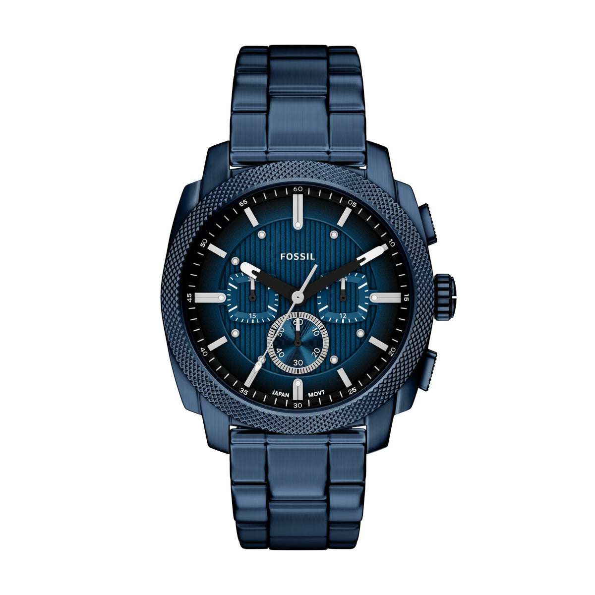 Fossil Machine 44mm Chronograph Navy Stainless Steel Watch - FS6167