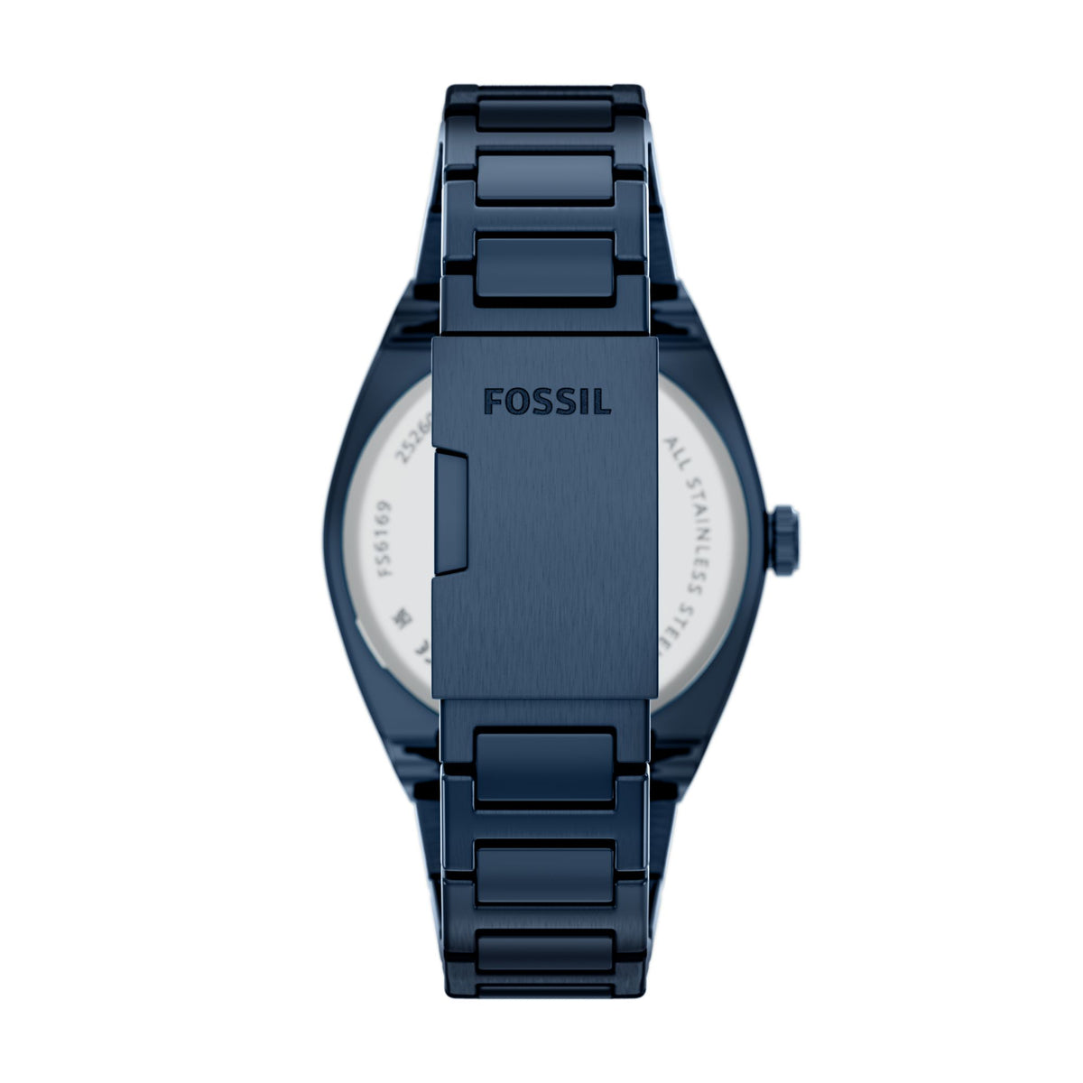 Fossil Everett 42mm Three-Hand Navy Stainless Steel Watch - FS6169 (2)