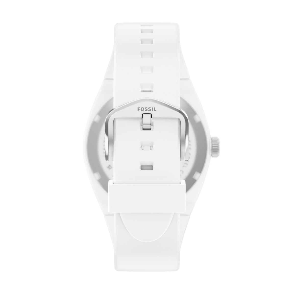 Fossil Everett 42mm Three-Hand White Silicone Watch - FS6176 (2)