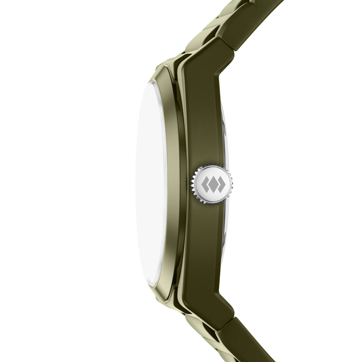 Fossil Everett 42mm Three-Hand Olive Silicone Watch - FS6178 (1)