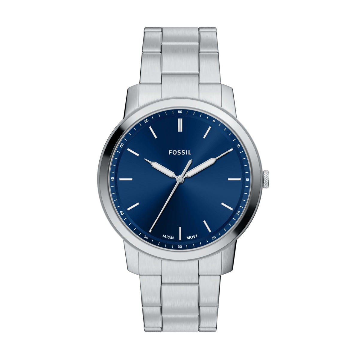 Fossil Minimalist 44mm Three-Hand Stainless Steel Watch - FS6180