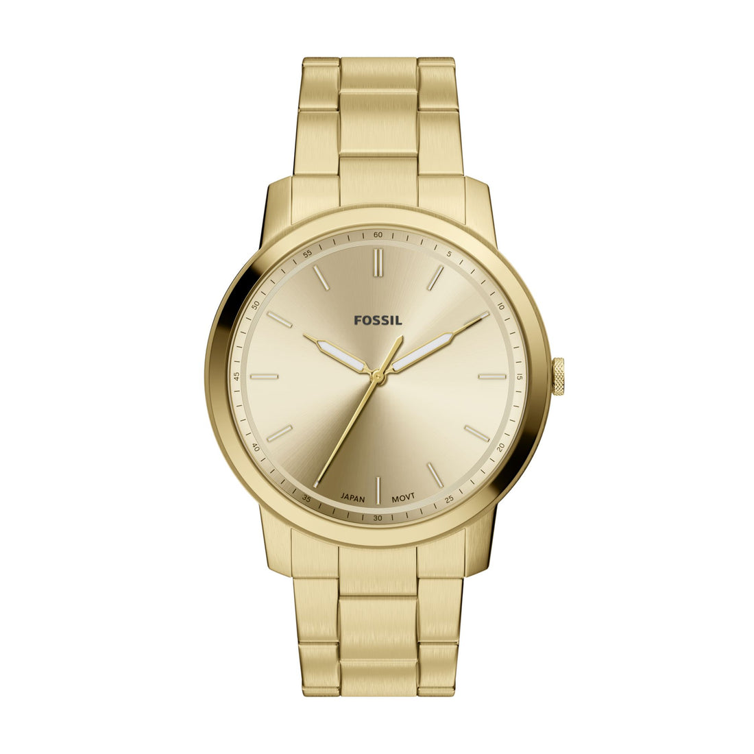 Fossil Minimalist 44mm Three-Hand Gold-Tone Stainless Steel Watch - FS6181