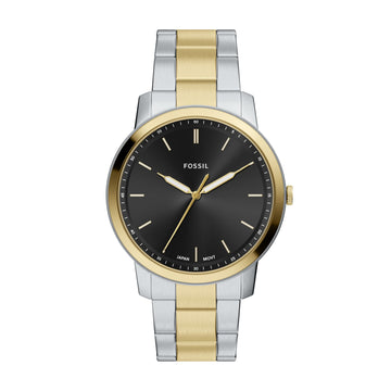 Fossil Minimalist 44mm Three-Hand Two-Tone Stainless Steel Watch - FS6182