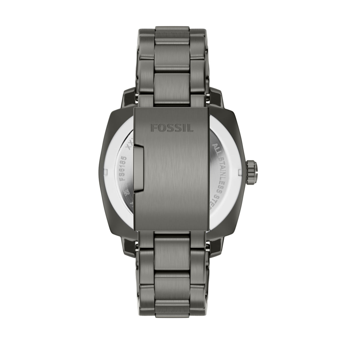 Fossil Machine 41mm Three-Hand Date Smoke Stainless Steel Watch - FS6185 (2)