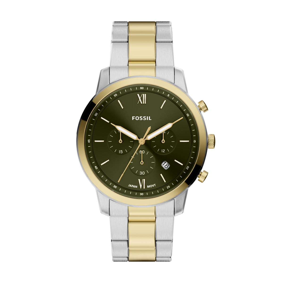 Fossil Neutra 44mm Chronograph Two-Tone Stainless Steel Watch - FS6189
