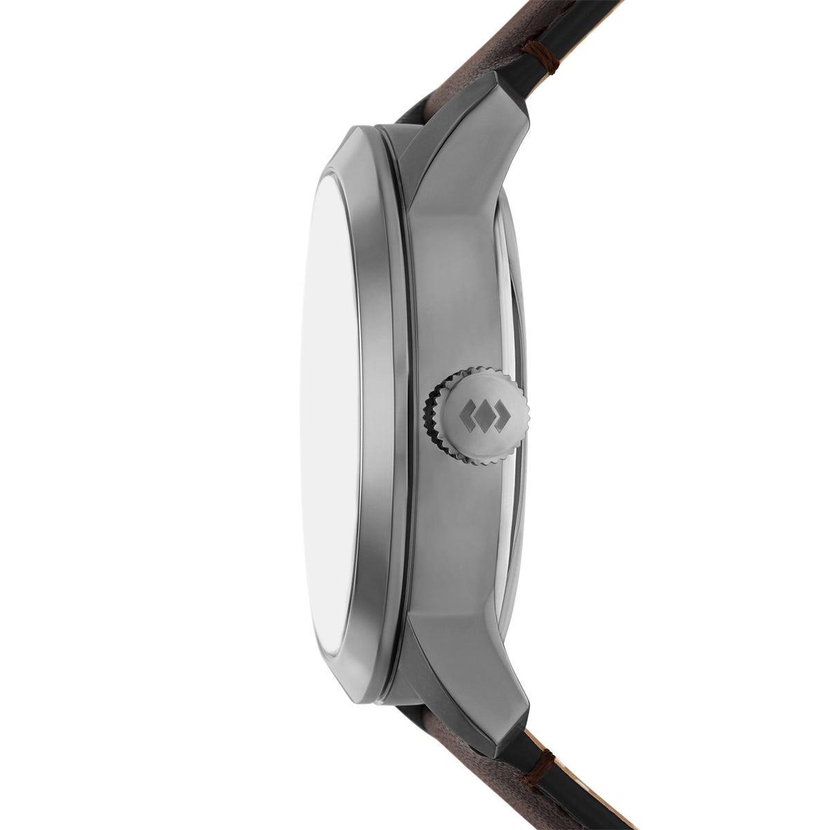 Fossil Townsman Big Tic 42mm Gunmetal Brown Leather Watch - FS6191 (1)