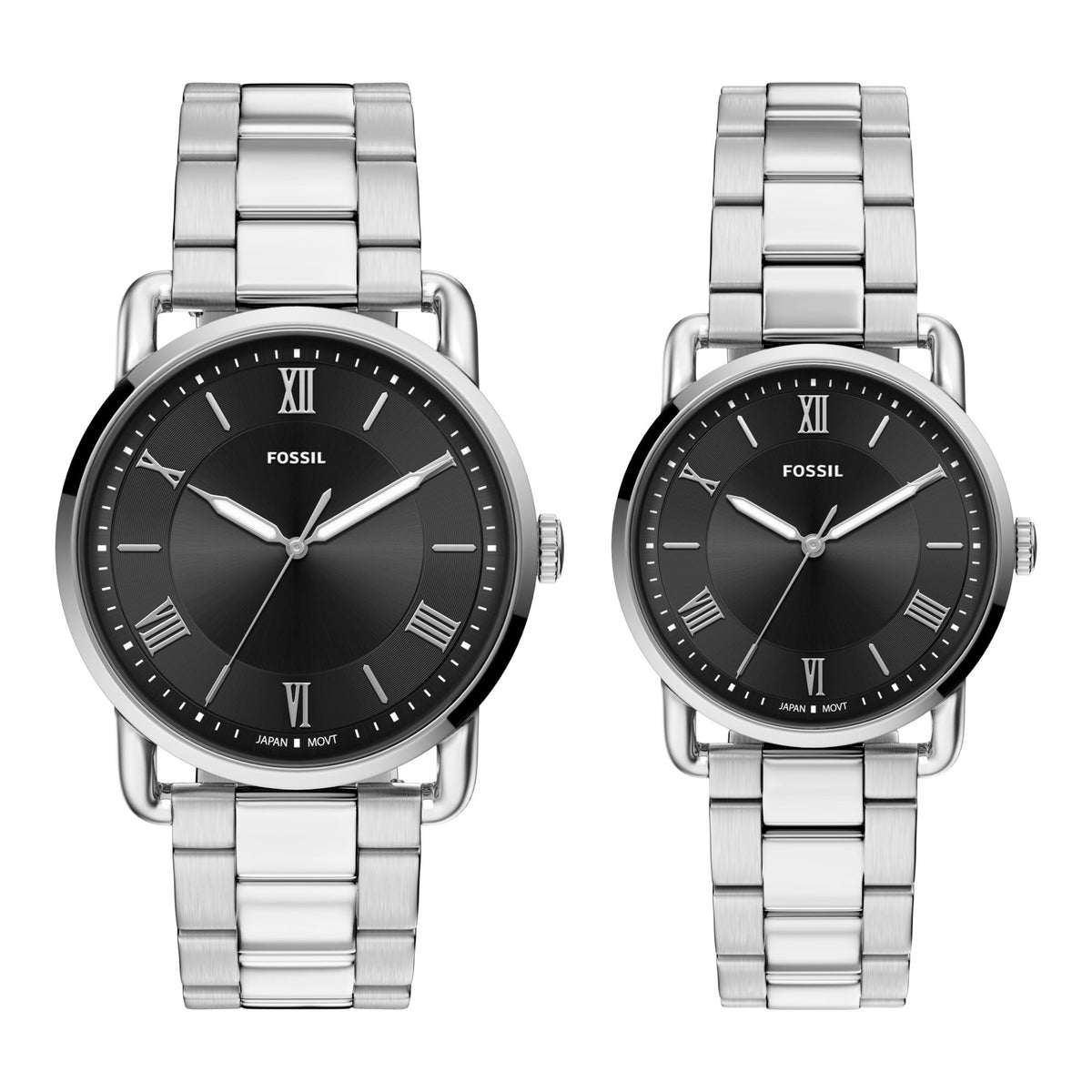 Fossil Copeland 42mm Three-Hand Stainless Steel Watch Set - FS6199SET