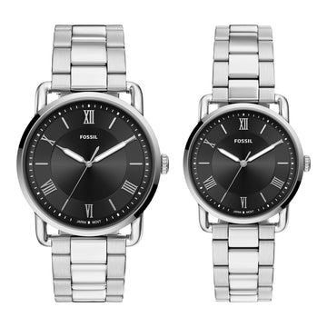 Fossil Copeland 42mm Three-Hand Stainless Steel Watch Set - FS6199SET