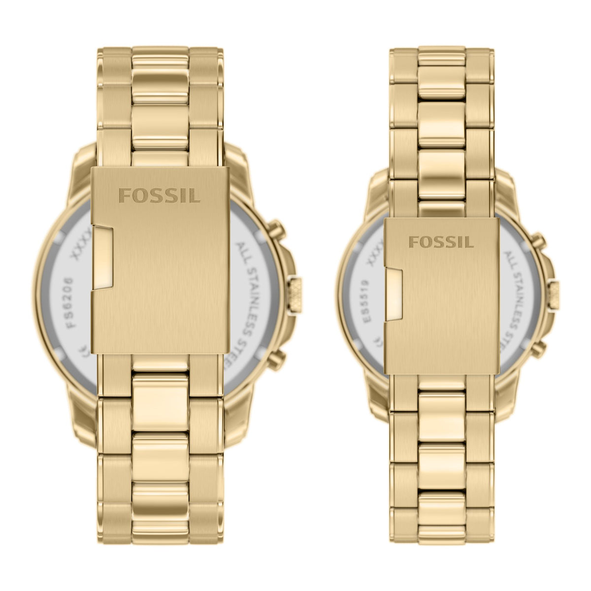 Fossil Grant 44mm Chronograph Gold-Tone Stainless Steel Watch Set - FS6201SET (2)