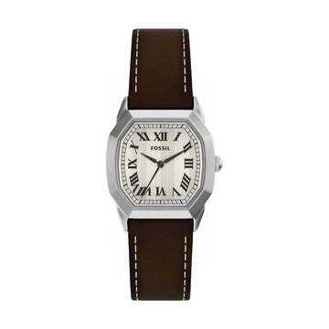 Fossil Harlow 33mm Three-Hand Brown Leather Watch - FS6214
