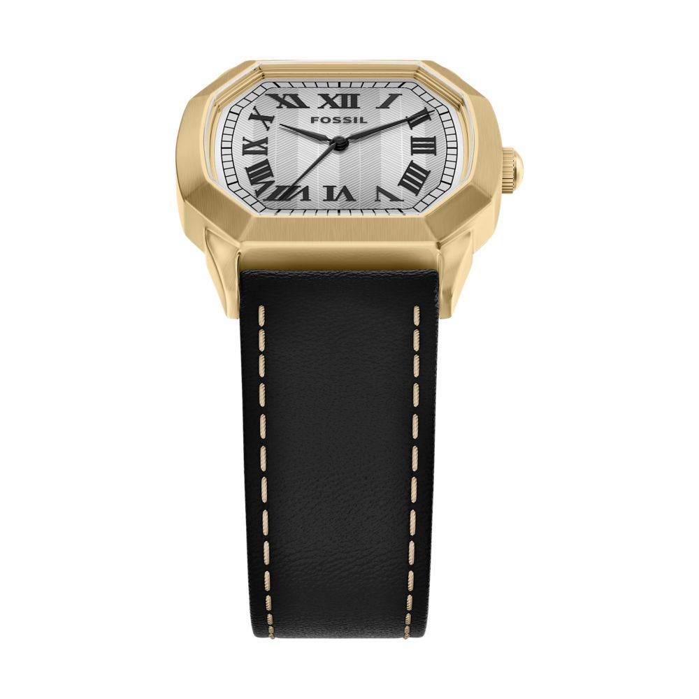 Fossil Harlow 33mm Three-Hand Black Leather Watch - FS6215 (2)