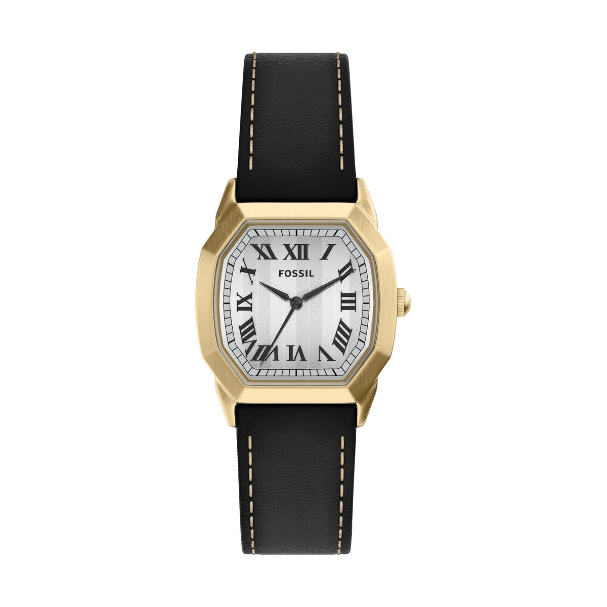 Fossil Harlow 33mm Three-Hand Black Leather Watch - FS6215
