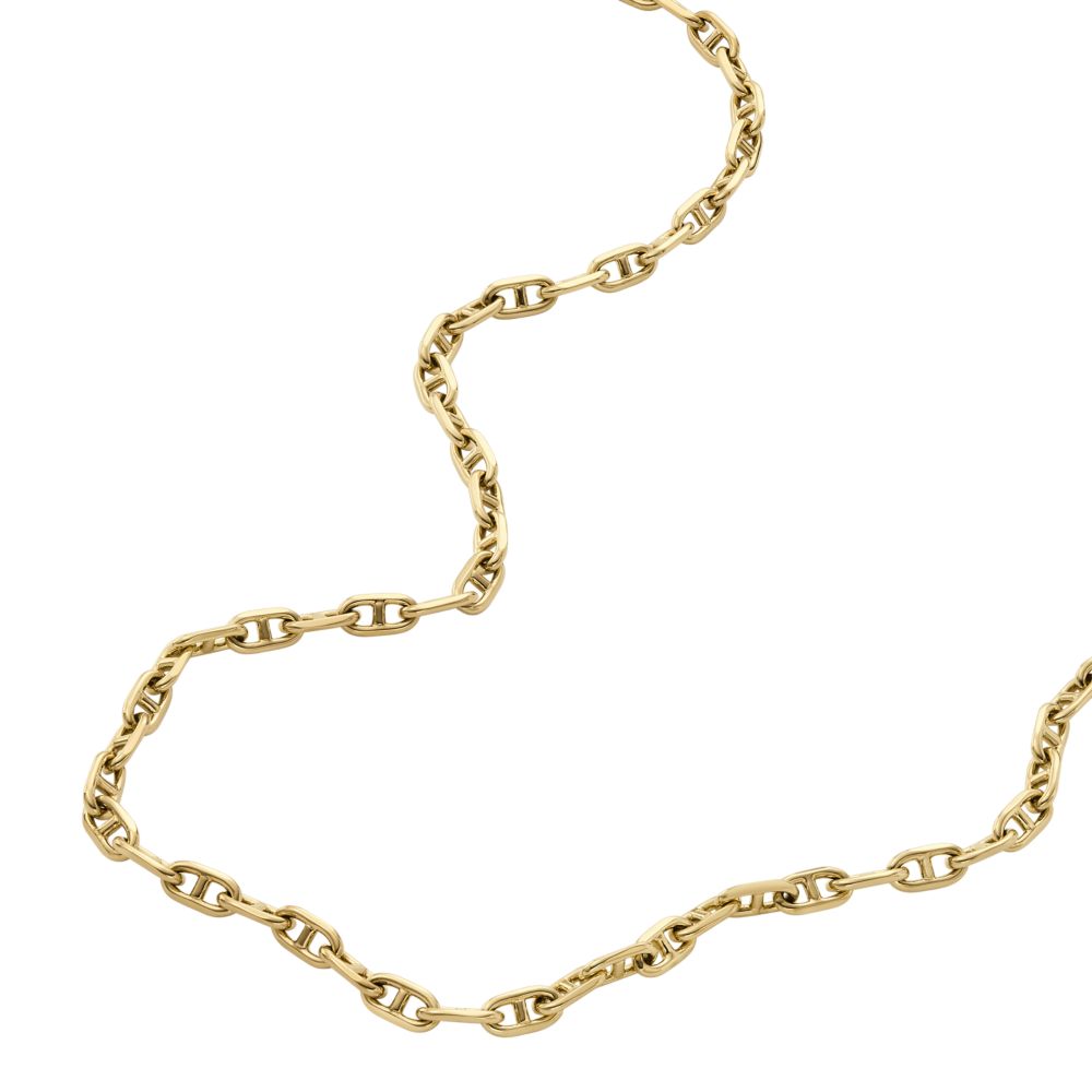 Fossil Women's Heritage D-Link Gold-Tone Brass Anchor Chain Necklace -  JA7209710 (2)
