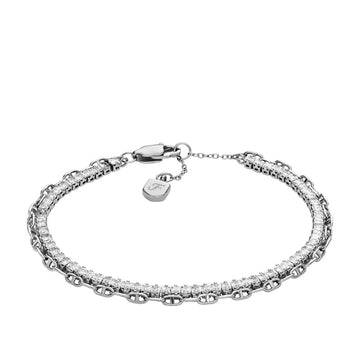 HERITAGE SILVER BRASS CHAIN BRACELET