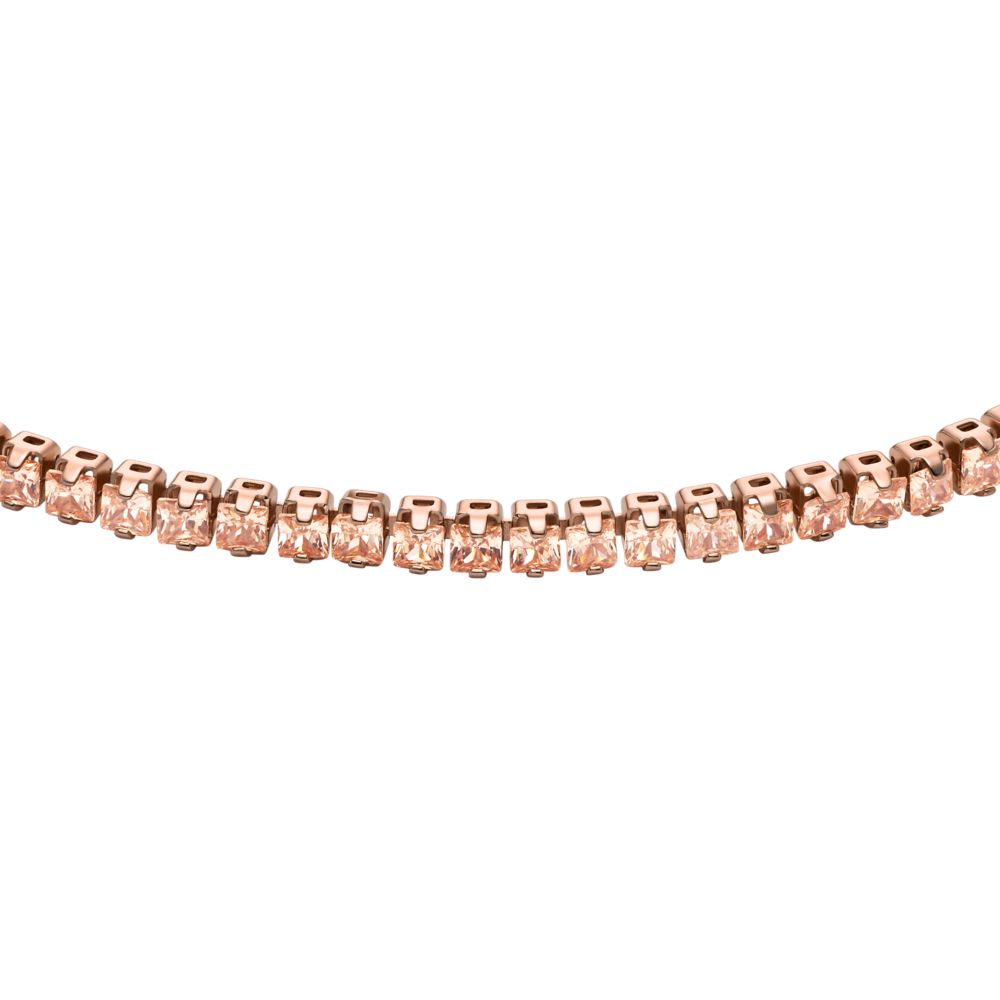 Fossil Women's Ellis Pavé Glitz Rose Gold-Tone Brass Tennis Chain Bracelet - JA7294791 (2)