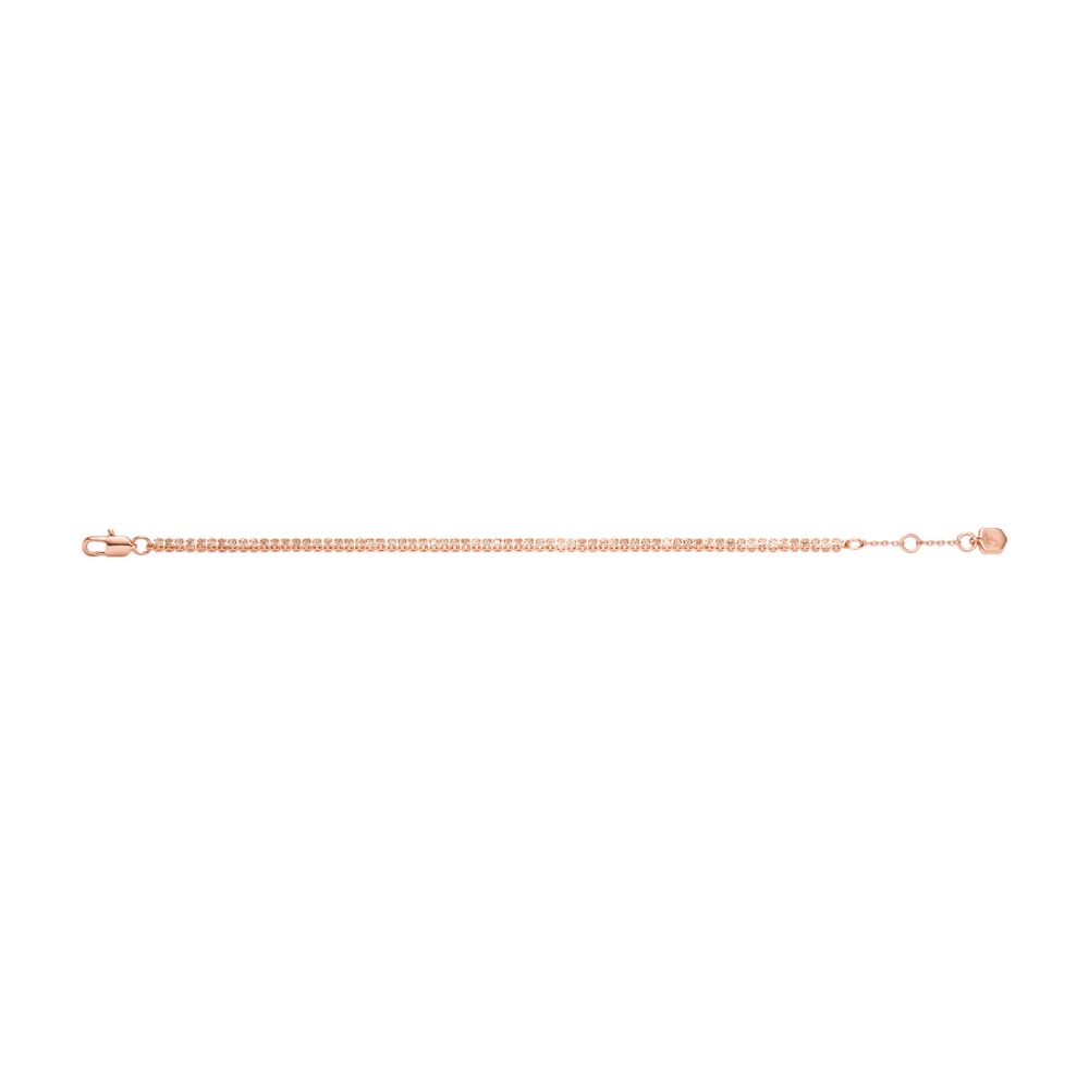 Fossil Women's Ellis Pavé Glitz Rose Gold-Tone Brass Tennis Chain Bracelet - JA7294791 (3)