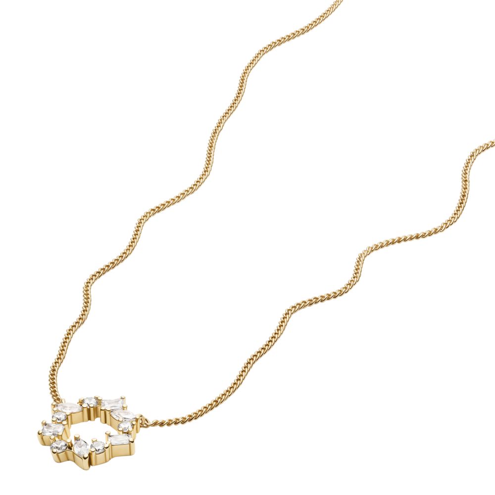 Fossil Women's Ellis Mixed Shapes Gold-Tone Brass Pendant Necklace -  JA7295710 (1)