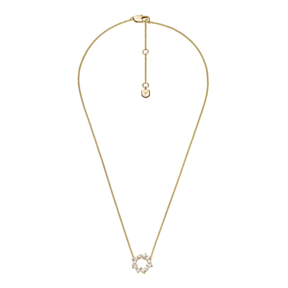 Fossil Women's Ellis Mixed Shapes Gold-Tone Brass Pendant Necklace -  JA7295710 (2)