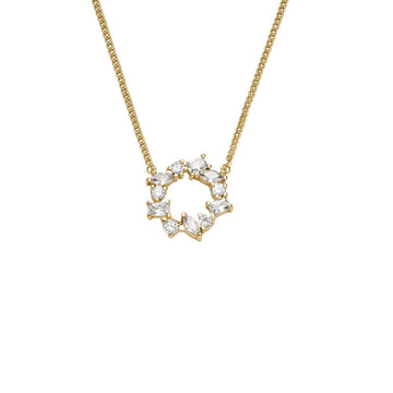 Fossil Women's Ellis Mixed Shapes Gold-Tone Brass Pendant Necklace -  JA7295710