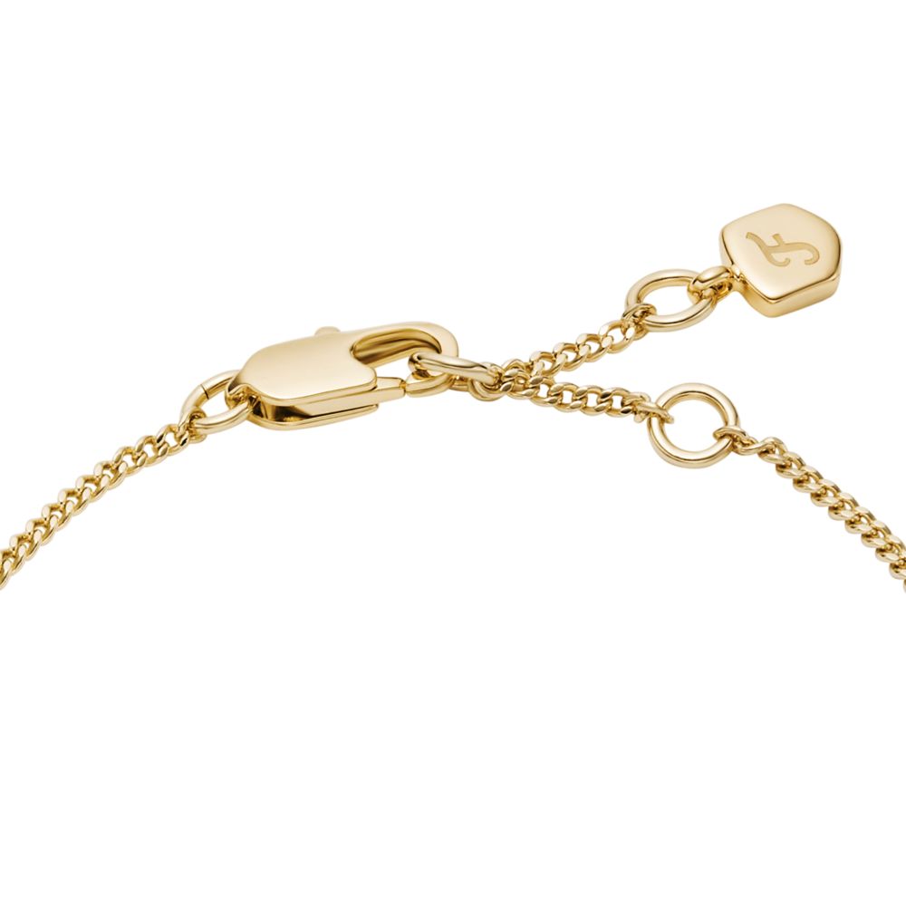 Fossil Women's Ellis Mixed Shapes Gold-Tone Brass Station Bracelet -  JA7296710 (2)