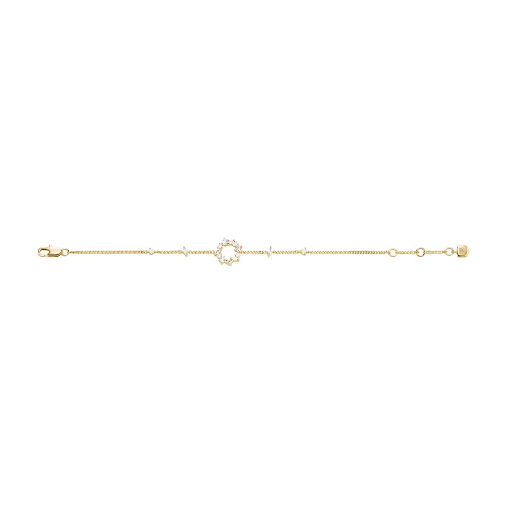 Fossil Women's Ellis Mixed Shapes Gold-Tone Brass Station Bracelet -  JA7296710 (3)
