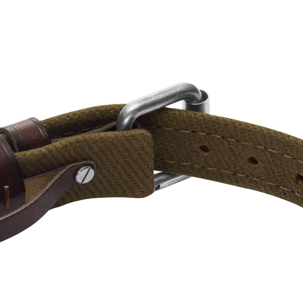 Fossil Men's Everett Colour Pop Green And Brown Leather Strap Bracelet -  JA7315998 (2)