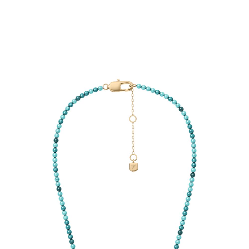 Fossil Women's Sutton By The Sea Turquoise Blue Acrylic Beaded Shell Necklace - JA7318710 (2)