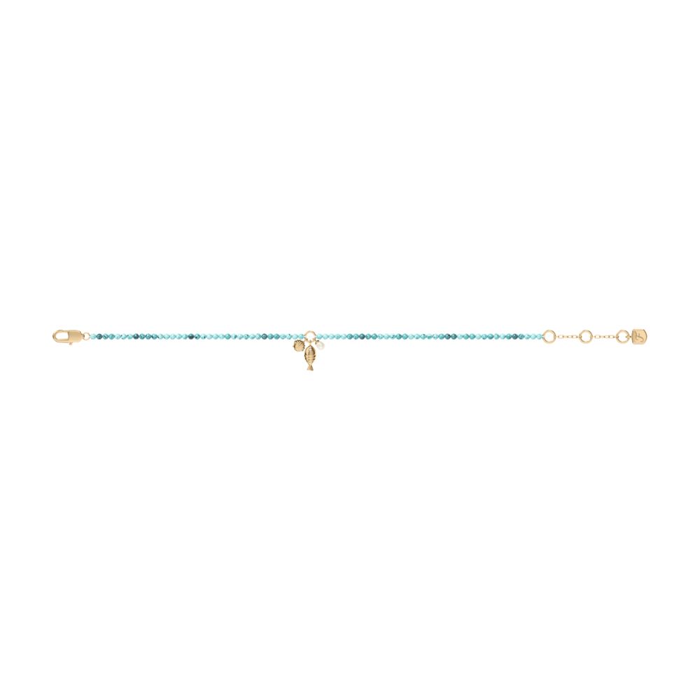 Fossil Women's Sutton By The Sea Turquoise Blue Acrylic Beaded Shell Bracelet - JA7319710 (3)