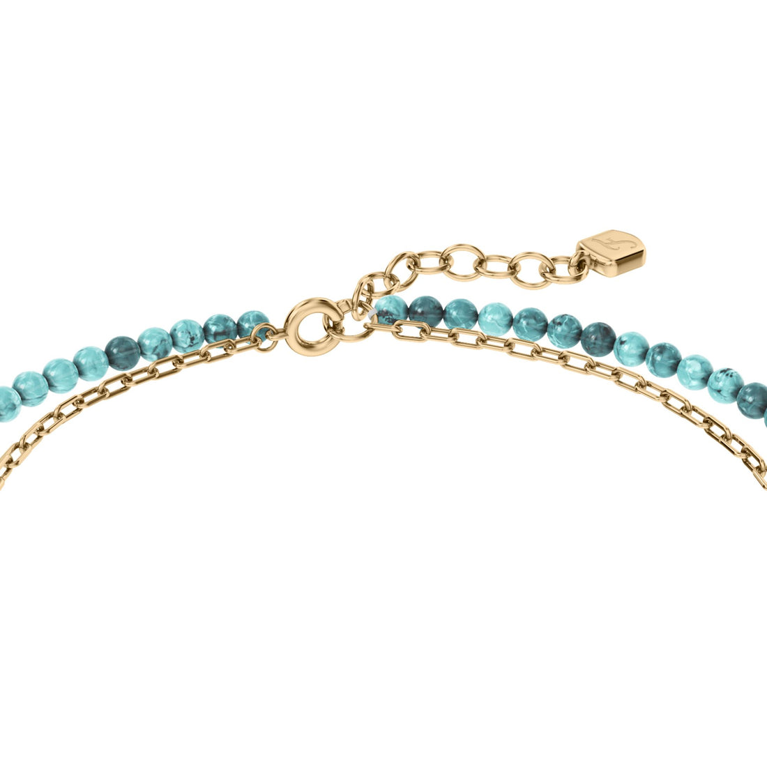 Fossil Women's Jewelry By The Sea Turquoise Blue Acrylic Beaded Multi-Strand Anklet - JA7320710