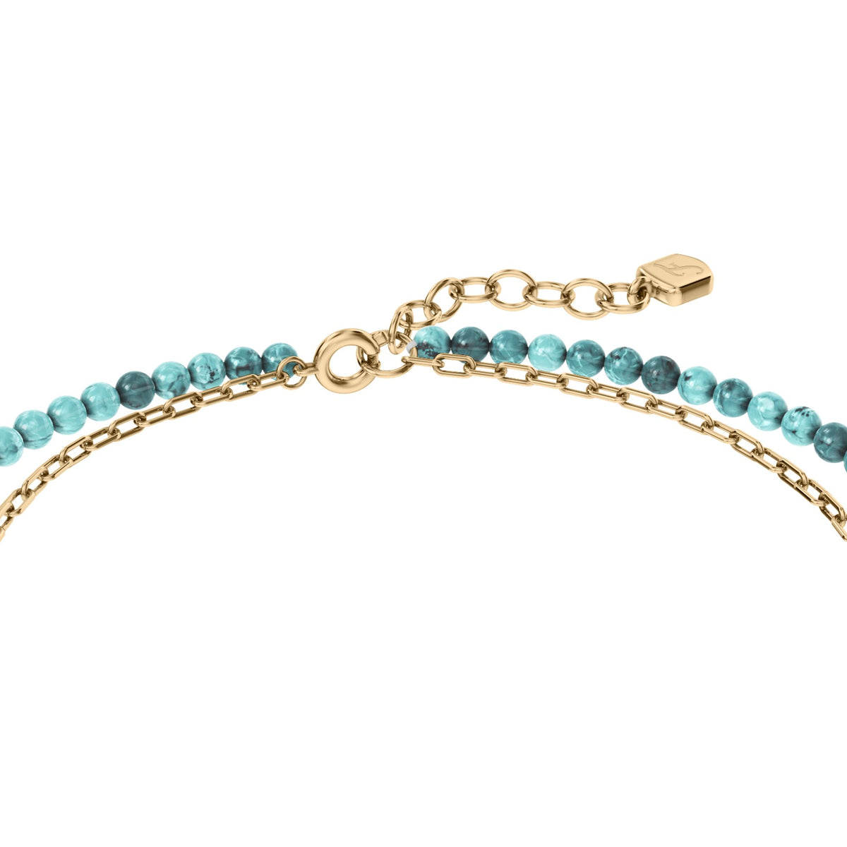 Fossil Women's Jewelry By The Sea Turquoise Blue Acrylic Beaded Multi-Strand Anklet - JA7320710 (1)
