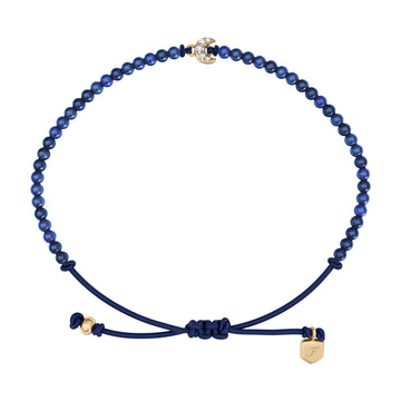 Fossil Women's Sutton Mini Moments Blue Beaded Crescent Moon Bracelet -  JA7327710