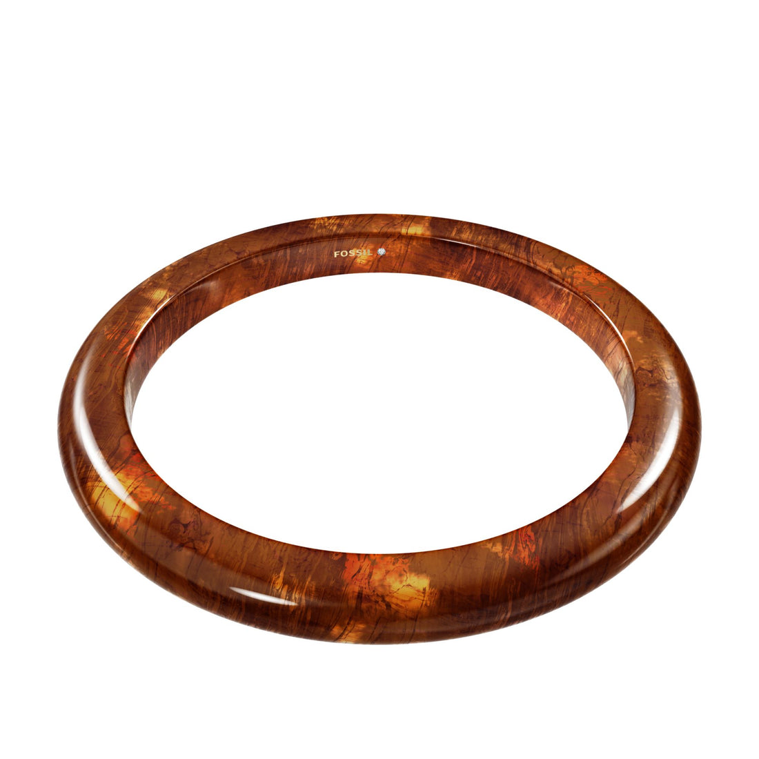 Fossil Women's Resin Collection Brown Bangle Bracelet -  JA7332200