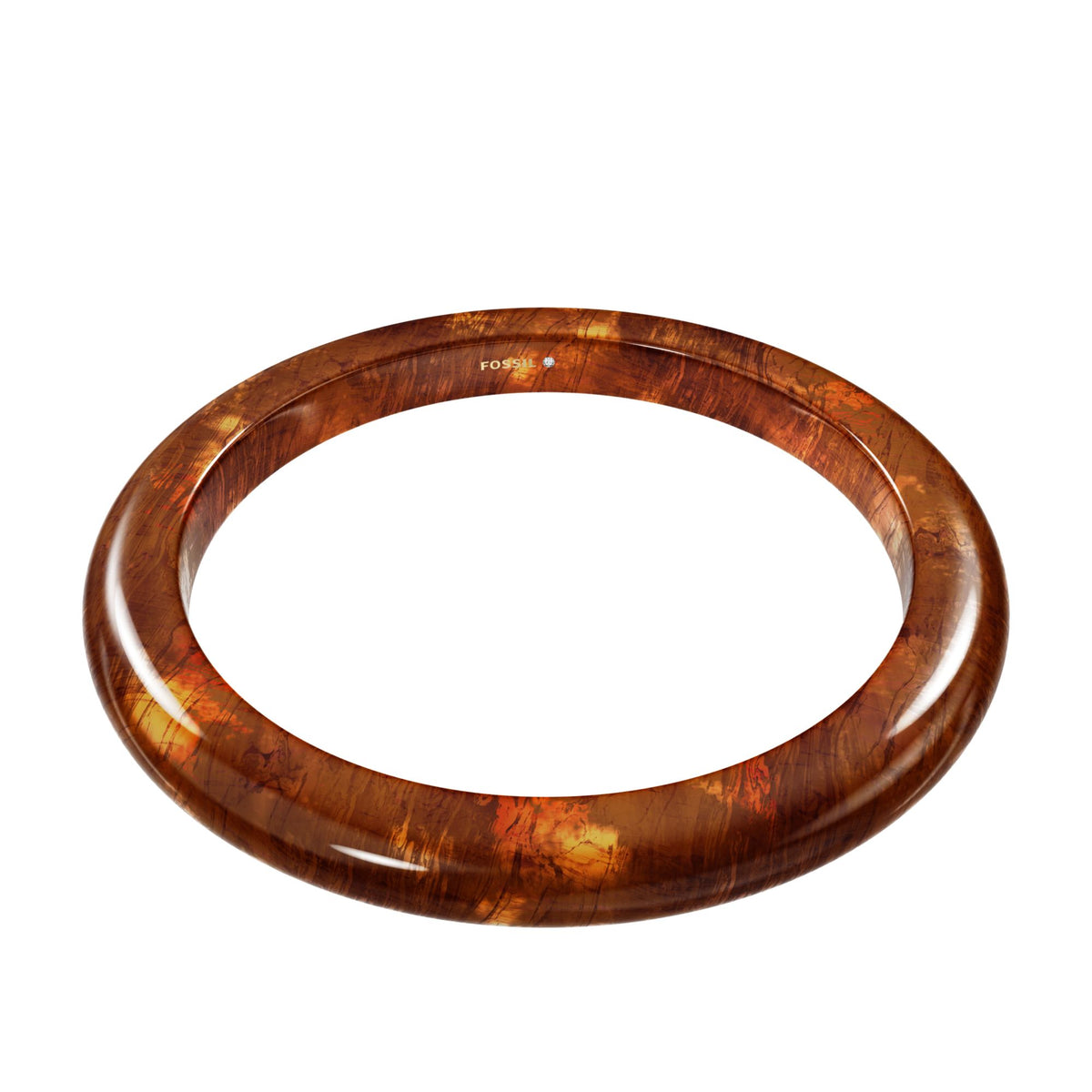 Fossil Women's Resin Collection Brown Bangle Bracelet -  JA7332200