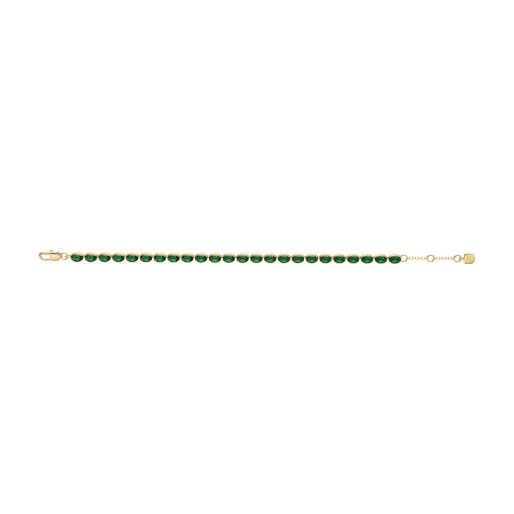 Fossil Women's Ellis Pavé Glitz Two-Tone Brass Tennis Chain Bracelet -  JA7344710 (2)