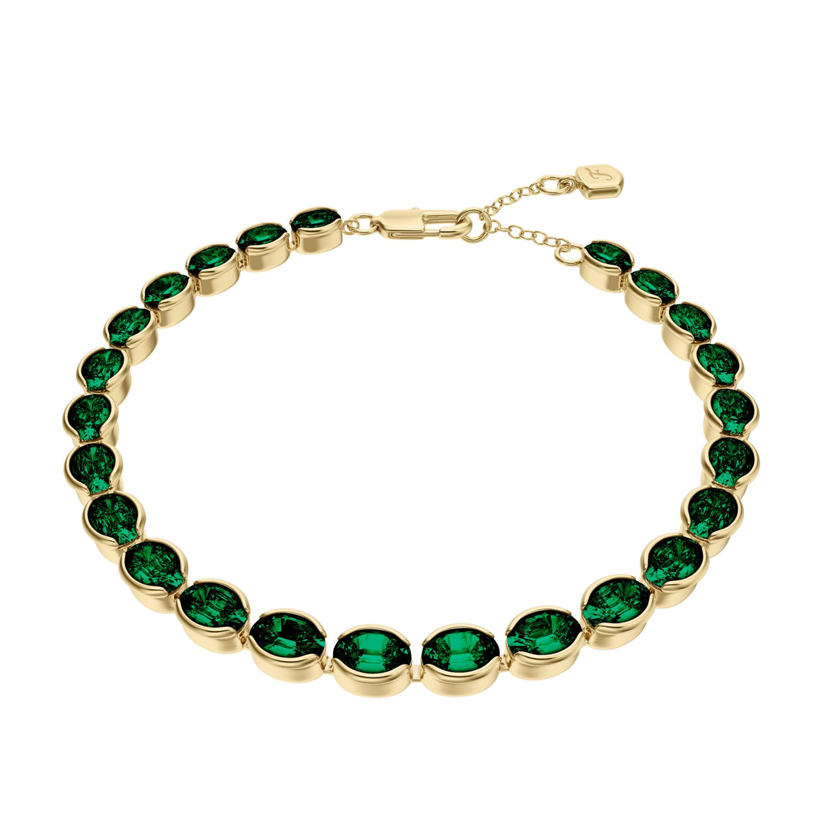 Fossil Women's Ellis Pavé Glitz Two-Tone Brass Tennis Chain Bracelet -  JA7344710