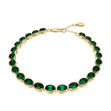 Fossil Women's Ellis Pavé Glitz Two-Tone Brass Tennis Chain Bracelet -  JA7344710