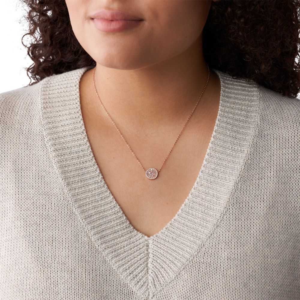 Fossil Women's Val Mosaic Stainless Steel Necklace -  JF01740791 (2)