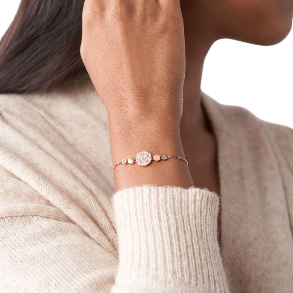 Fossil Women's Val Mosaic Mother-of-Pearl Disc Bracelet - JF02905791 (3)